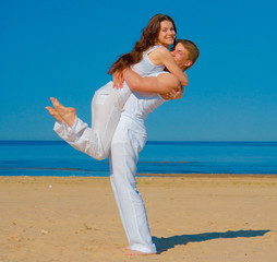 Gymnastics Couple Sea