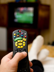 Watching television