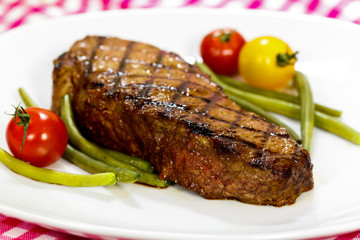 Rumpsteak mit grünen Bohnen