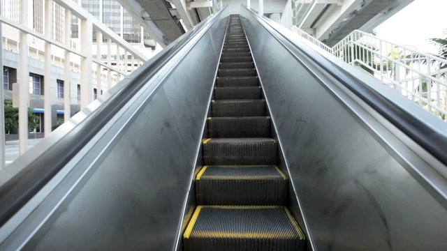 Going up the escalator