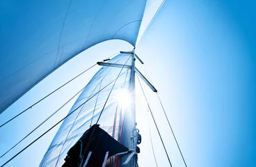 Küchenrückwand glas motiv Sail over blue sky © Anna Om