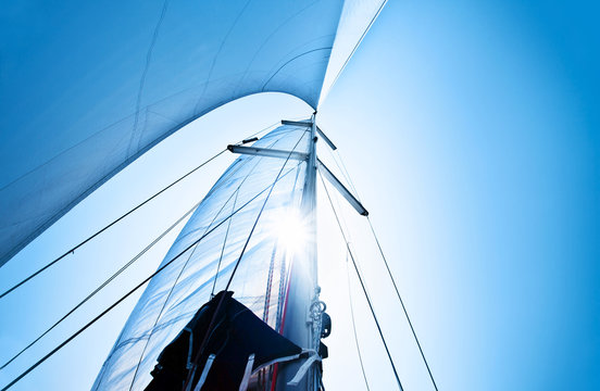 Fototapeta Sail over blue sky