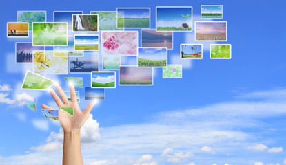 hand choosing a holiday - all pictures are coming from my galler