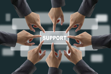 diverse business support team