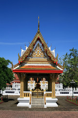 Thai temple with clear sky