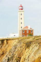 Fototapeta na wymiar lighthouse at Sao Pedro de Moel, Estremadura, Portugal