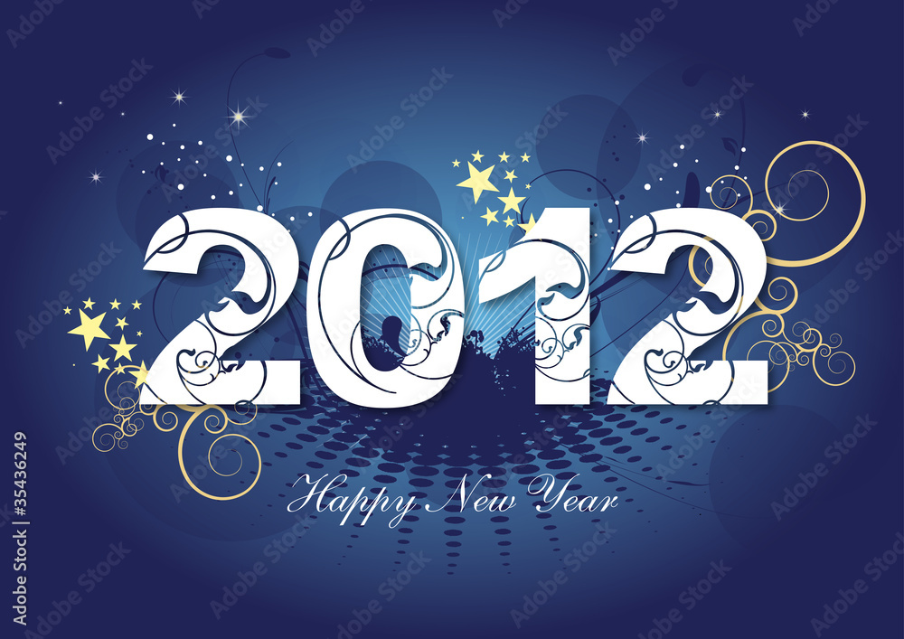 Wall mural 2012 - Happy New Year - Wall murals