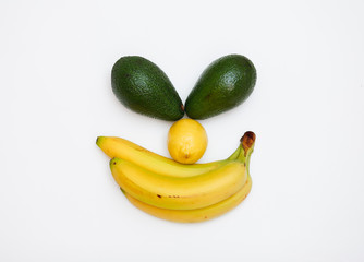 face made of fruits