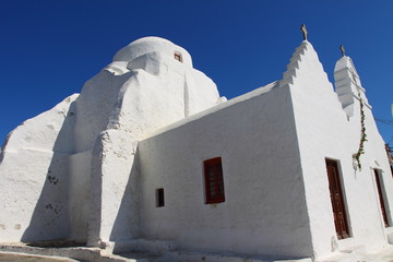 Fototapeta na wymiar Traditional Cycladic architecture of Mykonos. (Greece, Cyclades)