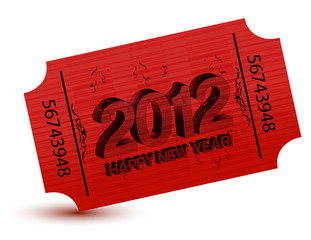 2012 new years party ticket