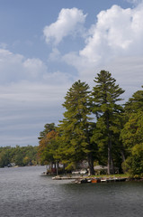 Fototapeta na wymiar Lake Winnipesaukee w New Hampshire w USA