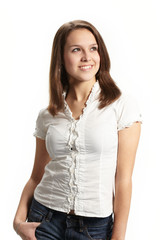 Portrait of young pretty woman