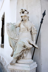 Fototapeta premium Pallas Athena statue in Budapest, Hungary
