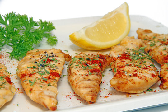 Filets de volaille marin&eacute;s au citron