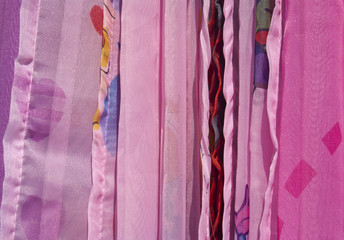 Colorful draperies as background
