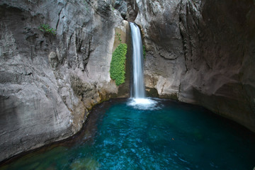 Waterfall in Sapadere canyon, Turkey