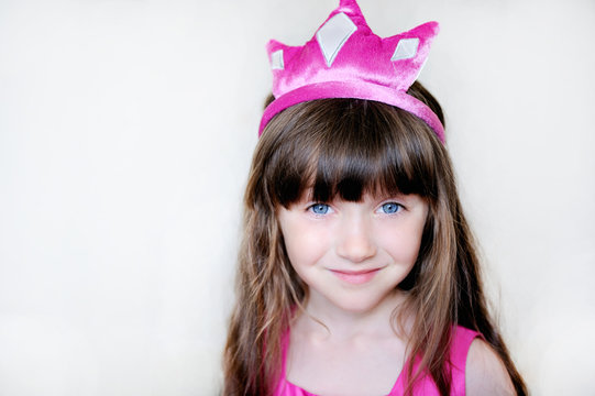 Beauty Little Princess With Pink Tiara