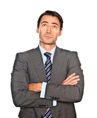 Geschäftsmann denkt nach