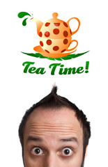 Young head looking at recreational signs