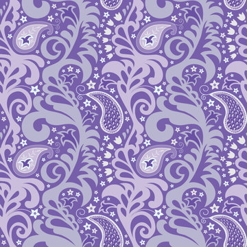 Seamless pattern with paisley