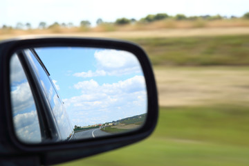 mirror of a car