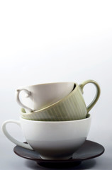Three coffee cups