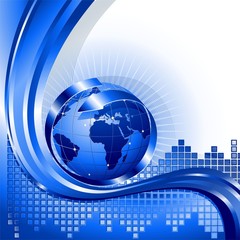 Globo Affari Internazionali-World Business Background-2-Vector