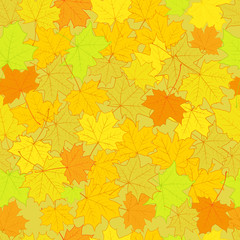 Fototapeta na wymiar Maple leaves seamless pattern
