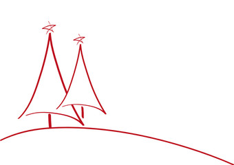 Weihnachtsbäume Rot