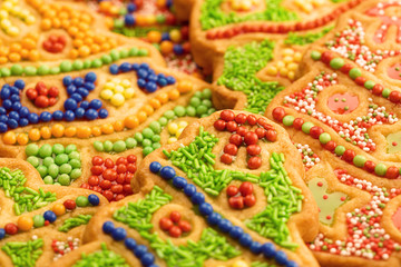 Fototapeta na wymiar Wiele kolorowe ciasteczka maślane