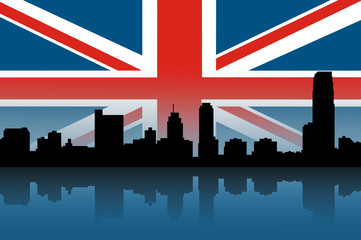 Naklejka premium Building silhouettes