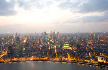 Fototapeta na wymiar night view of China shanghai