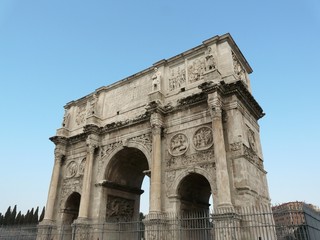 Fototapeta na wymiar Arch of Constantine at the Roman Forum in Rome, Italy