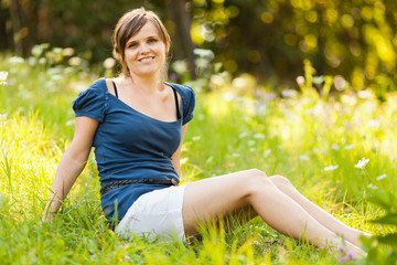 Young woman relaxing outdoor