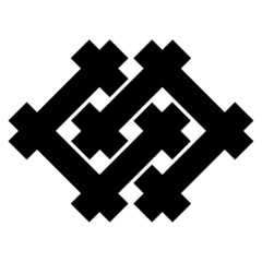 家紋/違い井筒[Japanese family crest]