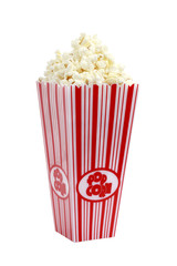 Popcorn on White Background