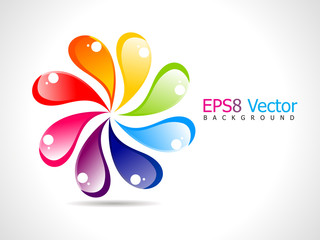 abstract shiny colorful rainbow based drops