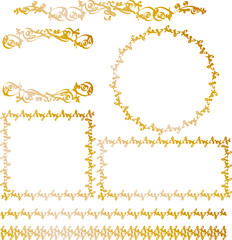 vector set: calligraphic elements and page decoration