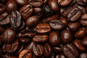 Naklejka premium Ziarna kawy