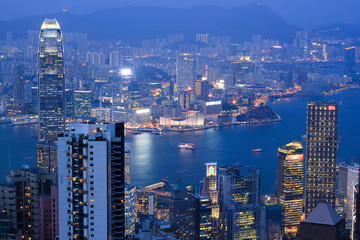 Fototapeta na wymiar Zmierzch Hong Kong