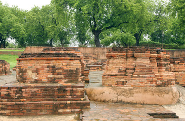Votive Stupas ruins at Sarnath, India