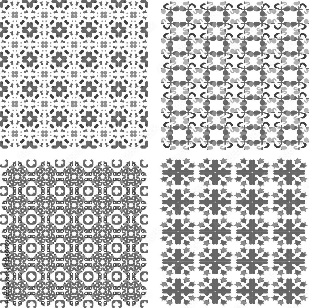 Poster design with realistic metallic, abstract seamless pattern