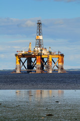 Offshore oil platform, North Scotland