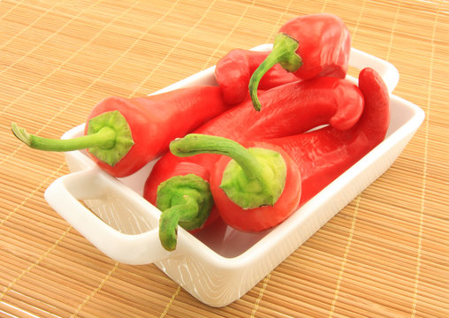 Hot red peppers