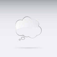 Glass speech bubble