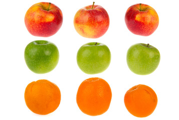 Fresh apples and oranges