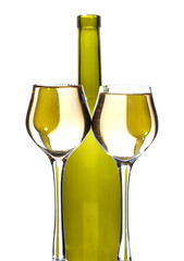 Green glasses of wedding