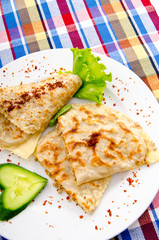 Meat pancakes in plate