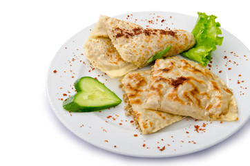 Meat pancakes in plate