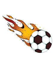 Flaming Soccerball / Futbol...vector, eps, clip art, jpeg © damonshuck98